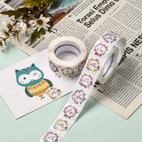 Craspire 1 Inch Thank You Stickers, DIY Scrapbook, Decorative Adhesive Tapes, Flat Round, Colorful, 25mm, 4 patterns/roll, about 500pcs/roll