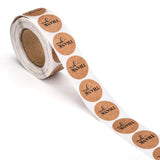 Craspire 1 Inch Thank You Stickers, DIY Scrapbook, Decorative Adhesive Tapes, Flat Round with Word Thank You, BurlyWood, 25mm, about 500pcs/roll