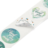 Craspire 1 Inch Thank You Theme Paper Stickers, Self Adhesive Roll Sticker Labels, for Envelopes, Bubble Mailers and Bags, Flat Round, Medium Turquoise, 2.5cm, about 500pcs/roll
