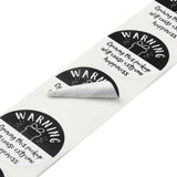 Craspire Adorable Warning Paper Stickers, Self Adhesive Roll Sticker Labels, for Gift Boxes, Flat Round with Opening This Package Will Cause Extreme Happiness, Black, 3.8cm, about 500pcs/roll