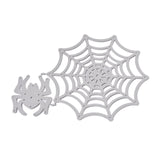 CRASPIRE Halloween Spider Web Carbon Steel Cutting Dies Stencils, for DIY Scrapbooking/Photo Album, Decorative Embossing DIY Paper Card, Matte Platinum Color, 120x90x1mm