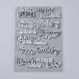 Craspire Plastic Stamps, for DIY Scrapbooking, Photo Album Decorative, Cards Making, Stamp Sheets, Word, 149~151x100x3mm