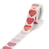 Craspire Self Adhesive Paper Stickers, Heart Sticker Labels, Gift Tag Stickers, Heart Pattern, 2.5x0.1cm, 500pc/roll