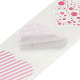 Craspire Self Adhesive Paper Stickers, Heart Sticker Labels, Gift Tag Stickers, Heart Pattern, 2.5x0.1cm, 500pc/roll