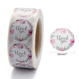 Craspire 1 Inch Thank You Stickers, Adhesive Roll Sticker Labels, for Envelopes, Bubble Mailers and Bags, Colorful, 25mm, 500pcs/roll