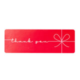Craspire Thank You Sticker, Self-Adhesive Paper Gift Tag Stickers, Rectangle, Adhesive Labels, for Present & Packing Bags, Word, 7.4x2.5cm, 120pcs/roll