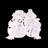 Snowman Frame Metal Cutting Dies Stencils, for DIY Scrapbooking/Photo Album, Decorative Embossing DIY Paper Card, Matte Platinum, 9.4x8.1cm