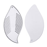 CRASPIRE Carbon Steel Cutting Dies Stencils, for DIY Leather Making, Leaf, Matte Platinum Color, 67x33mm, 2pcs/set