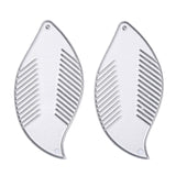 CRASPIRE Carbon Steel Cutting Dies Stencils, for DIY Leather Making, Leaf, Matte Platinum Color, 67x33mm, 2pcs/set