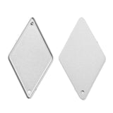 CRASPIRE Carbon Steel Cutting Dies Stencils, for DIY Leather Making, Rhombus, Matte Platinum Color, 55x30mm, 2pcs/set