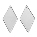 CRASPIRE Carbon Steel Cutting Dies Stencils, for DIY Leather Making, Rhombus, Matte Platinum Color, 55x30mm, 2pcs/set