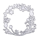 CRASPIRE Carbon Steel Cutting Dies Stencils, for DIY Scrapbooking/Photo Album, Decorative Embossing DIY Paper Card, Wreath, Matte Platinum Color, 95x92mm