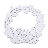 CRASPIRE Carbon Steel Cutting Dies Stencils, for DIY Scrapbooking/Photo Album, Decorative Embossing DIY Paper Card, Wreath, Matte Platinum Color, 95x92mm