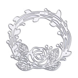 CRASPIRE Carbon Steel Cutting Dies Stencils, for DIY Scrapbooking/Photo Album, Decorative Embossing DIY Paper Card, Wreath, Matte Platinum Color, 95x92mm