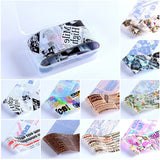 10 Style Transfer Foil Nail Art Stickers, Nail Decals, DIY Nail Tips Decoration for Women, Word, 50x4cm, 10sheets/box, Box: 8.6x5.6x2.45cm