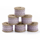 1 Roll Lace Linen Rolls, Jute Ribbons For Craft Making, Lime Green, 60mm, 2m/roll