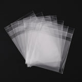 1 Bag OPP Cellophane Packaging Bags, Frosted, for Bake Packaging, Rectangle, Clear, 10x7cm, Unilateral Thickness: 0.05mm, Inner Measure: 7x7cm, about 95~100pcs/bag