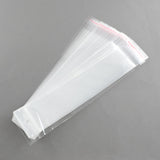 100 pc OPP Cellophane Bags, Rectangle, Clear, Clear, 26.5x5cm, Unilateral thickness: 0.035mm, Inner measure: 21x5cm