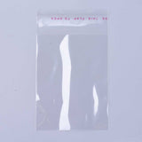100 pc OPP Cellophane Bags, Rectangle, Clear, 10x6cm, Unilateral Thickness: 0.035mm, Inner Measure: 7.5x6cm