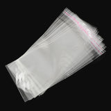 100 pc OPP Cellophane Bags, Rectangle, Clear, 15.5x7cm, Hole: 8mm, Unilateral thickness: 0.035mm, Inner measure: 10x7cm
