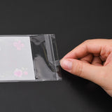 1 Bag Rectangle OPP Self-Adhesive Bags, with Word Thank You and Flower Pattern, for Baking Packing Bags, Colorful, 10x7x0.02cm, about 100pcs/bag