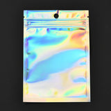 20 pc Rectangle Zip Lock Plastic Laser Bags, Resealable Bags, Clear, 14.9x10.5cm, Hole: 8mm, Unilateral Thickness: 2.7 Mil(0.07mm)