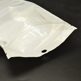 100 pc Rectangle PVC Zip Lock Bags, Resealable Bags, Top Seal Thin Bags, Pearlized Plated, White, 10x6cm