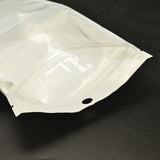 50 pc Pearl Film PVC Zip Lock Bags, Resealable Packaging Bags, with Hang Hole, Top Seal, Rectangle, White, 13x8cm
