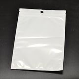 50 pc Pearl Film PVC Zip Lock Bags, Resealable Packaging Bags, with Hang Hole, Top Seal, Rectangle, White, 13x8cm