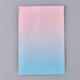 10 pc Gradient Color Plastic Zip Lock Bags, Resealable Aluminum Foil Pouch, Food Storage Bags, Blue, 15x10.1cm, Unilateral Thickness: 3.9 Mil(0.1mm)