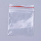 200 pc Plastic Zip Lock Bags, Resealable Packaging Bags, Top Seal, Self Seal Bag, Rectangle, Clear, 40x30mm, Unilateral Thickness: 2.3 Mil(0.06mm)
