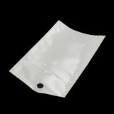 10 pc Pearl Film Plastic Zip Lock Bags, Resealable Packaging Bags, with Hang Hole, Top Seal, Rectangle, White, 24x16cm, inner measure: 20x14.5cm