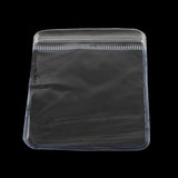 50 pc PVC Zip Lock Bags, Resealable Bags, Self Seal Bag, Rectangle, Clear, 8x6cm, Unilateral Thickness: 4.5 Mil(0.115mm)