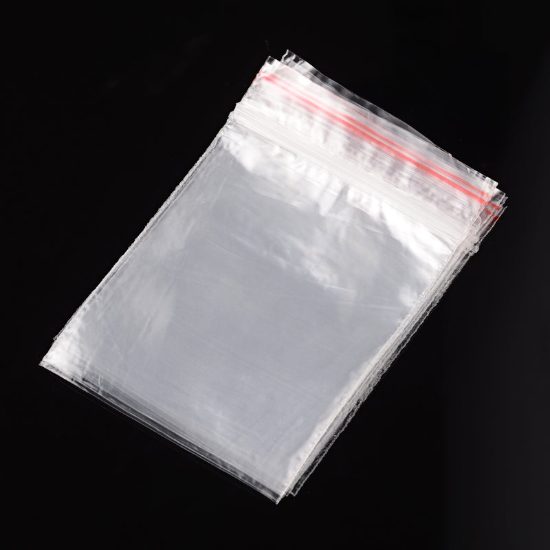 1 X 1 Clear Plastic Zip Bags, 2 Mil, Reclosable Top Lock Large