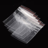 200 pc Plastic Zip Lock Bags, Resealable Packaging Bags, Top Seal, Rectangle, Clear, 6x4cm, Unilateral Thickness: 1.6 Mil(0.04mm)