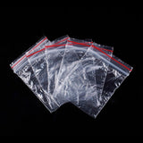200 pc Plastic Zip Lock Bags, Resealable Packaging Bags, Top Seal, Rectangle, Clear, 7x5cm, Unilateral Thickness: 0.9 Mil(0.023mm)