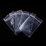 200 pc Plastic Zip Lock Bags, Resealable Packaging Bags, Top Seal, Rectangle, Clear, 9x6cm, Unilateral Thickness: 1.2 Mil(0.03mm)