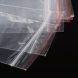 200 pc Plastic Zip Lock Bags, Resealable Packaging Bags, Top Seal, Rectangle, Clear, 10x7cm, Unilateral Thickness: 0.9 Mil(0.023mm)