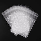 1 Bag Polypropylene(PP) Cellophane Bags, Resealable Bags, for Bakery, Candle, Soap, Cookie Bags, Polka Dot Pattern, Clear, 13x8cm, Inner Measure: 10x8cm, Unilateral Thickness: 0.05mm, 100pcs/bag