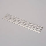 Craspire Stainless Steel Diamond Drawing Ruler Dot Drill Tool, with 400 Blank Grids, Stainless Steel Color, 16x3.6x0.03cm