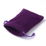10 pc Rectangle Velvet Pouches, Gift Bags, Indigo, 9x7cm
