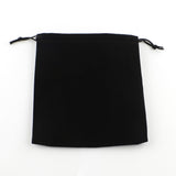 5 pc Velvet Jewelry Bag, Rectangle, Black, 17x15cm