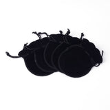 10 pc Gourd Velvet Bags, Black, 9.5x7.5cm