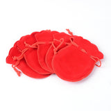 10 pc Gourd Velvet Bags, Red, 12x9cm