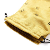 4 pc Velvet Packing Pouches, Drawstring Bags, Trapezoid with Constellation Pattern, Dark Goldenrod, 21x21cm