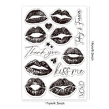 Craspire Custom PVC Plastic Clear Stamps, for DIY Scrapbooking, Photo Album Decorative, Cards Making, Lip Pattern, 160x110x3mm