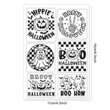 Craspire Custom PVC Plastic Clear Stamps, for DIY Scrapbooking, Photo Album Decorative, Cards Making, Halloween Themed Pattern, 160x110x3mm