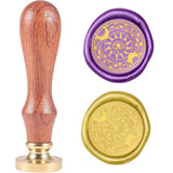 Divination Sun and Moon Wood Handle Wax Seal Stamp - CRASPIRE