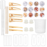 DIY Bobby Pin Making, with Iron Alligator Hair Clip Findings, Food Grade Silicone Molds, Birch Wooden Craft Sticks, Disposable Plastic Transfer Pipettes and UV Gel Nail Art Tinfoil - CRASPIRE