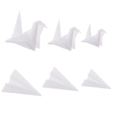 DIY Crystal Epoxy Resin Material Filling, Origami Cranes/Paper Airplane, for Jewelry Making Crafts, with Transparent Disposable Resin Tube/Box, White, 6pcs/set